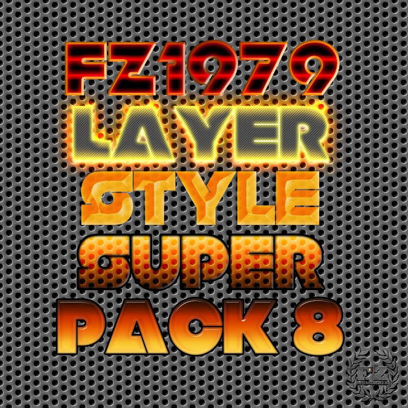 Super pack layer style 8 Photoshop brush