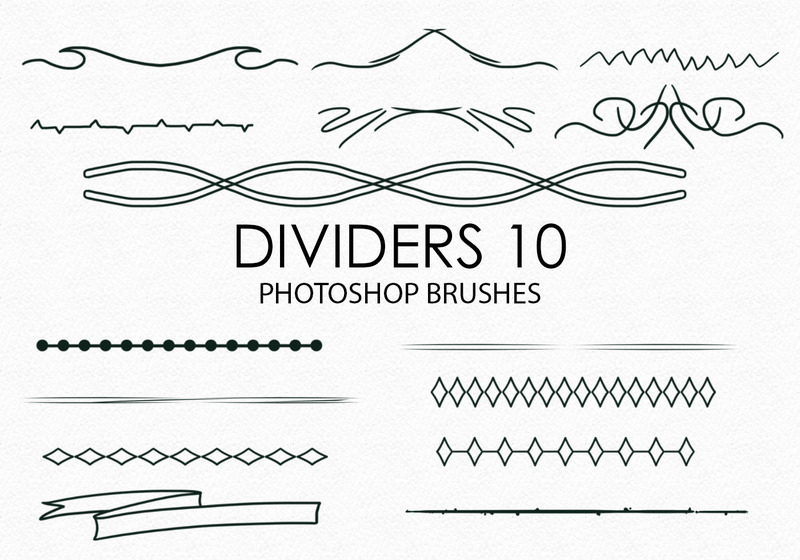 Free Hand Drawn Dividers Photoshop Brushes 10 Photoshop brush