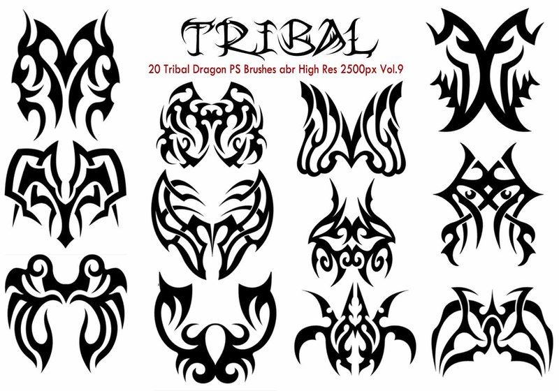 20 Tribal PS Brushes Vol.9 Photoshop brush