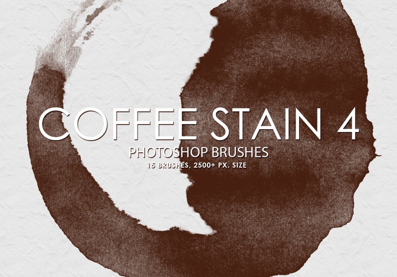 free coffee stain photoshop brushes 4