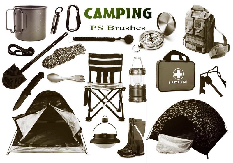 20 Camping PS Brushes abr. Vol.5 Photoshop brush