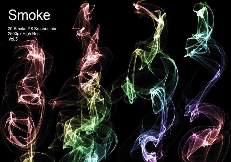 20 Smoke PS Brushes abr. Vol.5 Photoshop brush