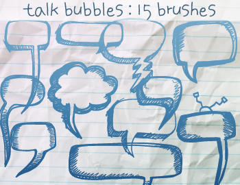 Talk Bubbles Doodles Photoshop brush