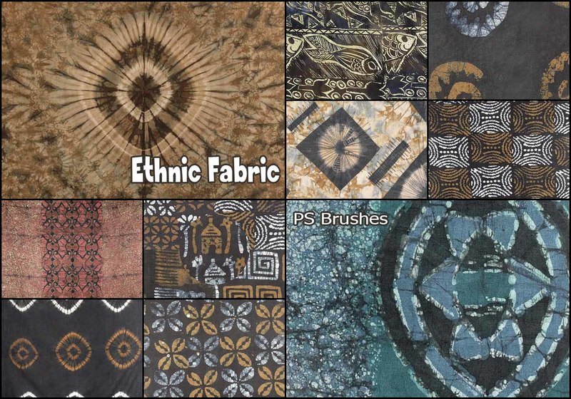 20 Ethnic Fabric PS Brushes abr. Photoshop brush