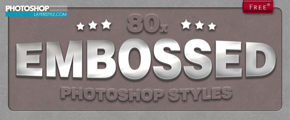 80 Embossed Photoshop Styles Photoshop brush