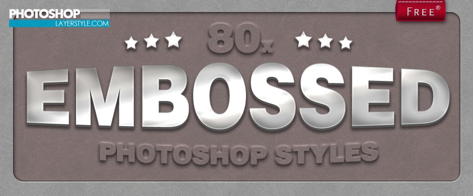 80 embossed photoshop styles