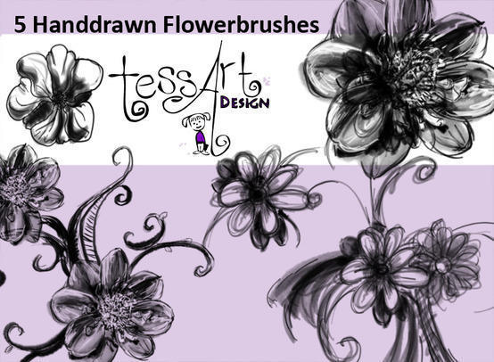 Handdrawn Flowerbrush Photoshop brush