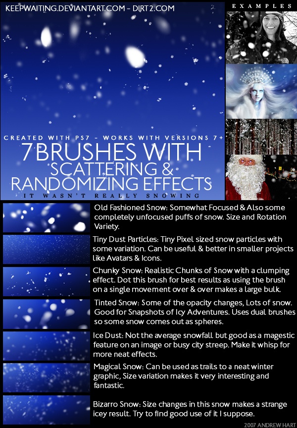 SNOW Brushes and IMG Pack Photoshop brush