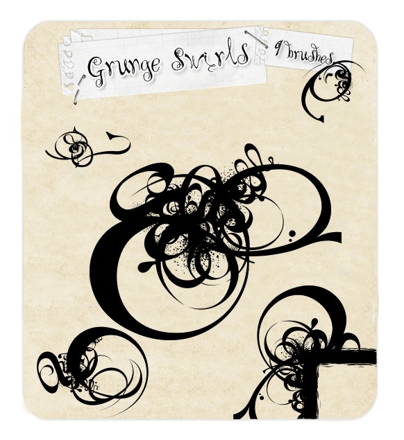 Grunge Swirls Photoshop brush