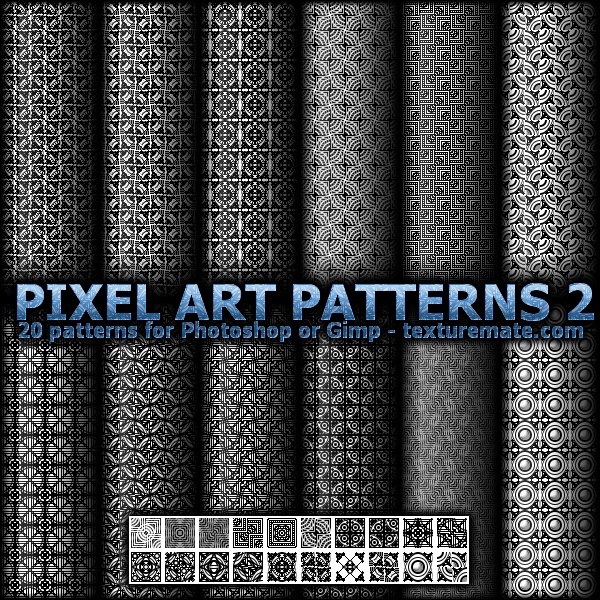 Pixel Art Patterns 2 Photoshop brush