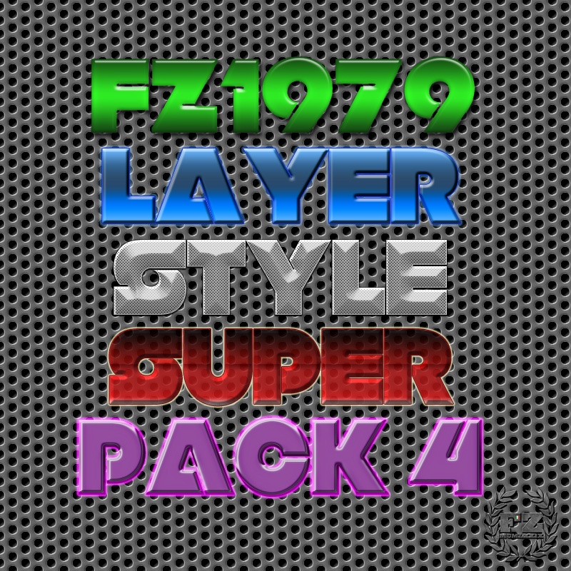 Super pack layer style 4 Photoshop brush