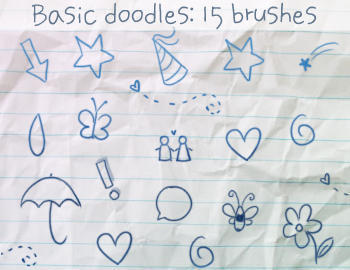 Basic Doodles Brushes Photoshop brush