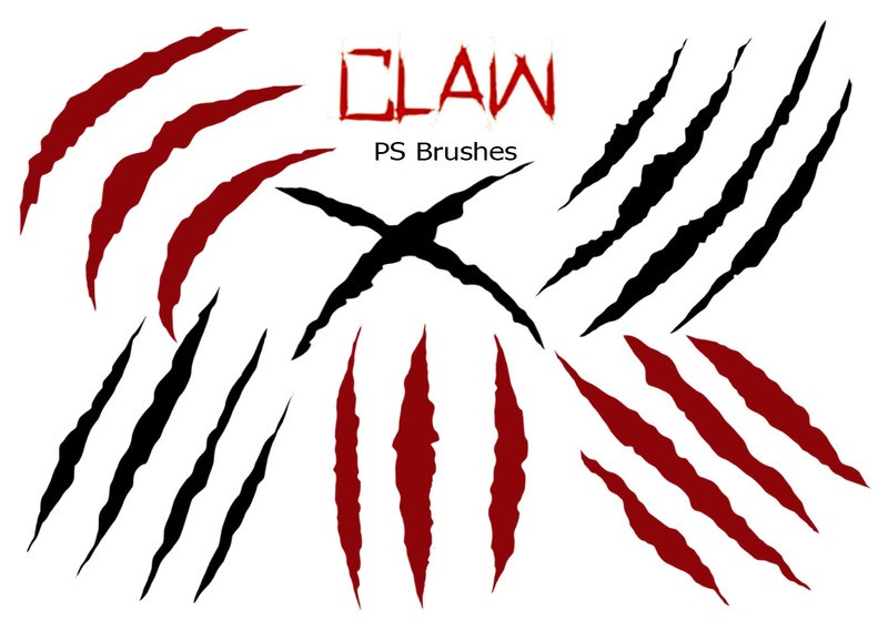 20 Claw Scratch PS Brushes ABR. vol.5 Photoshop brush