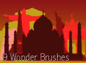 9 Wonders of the World Brushes Photoshop brush