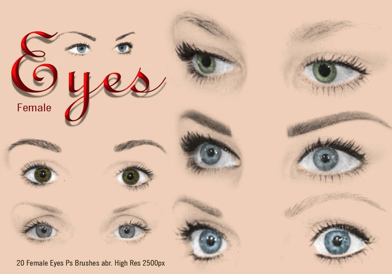 20 Female Eyes Ps Brushes abr. vol.5 Photoshop brush