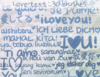Love Text Brushes Photoshop brush