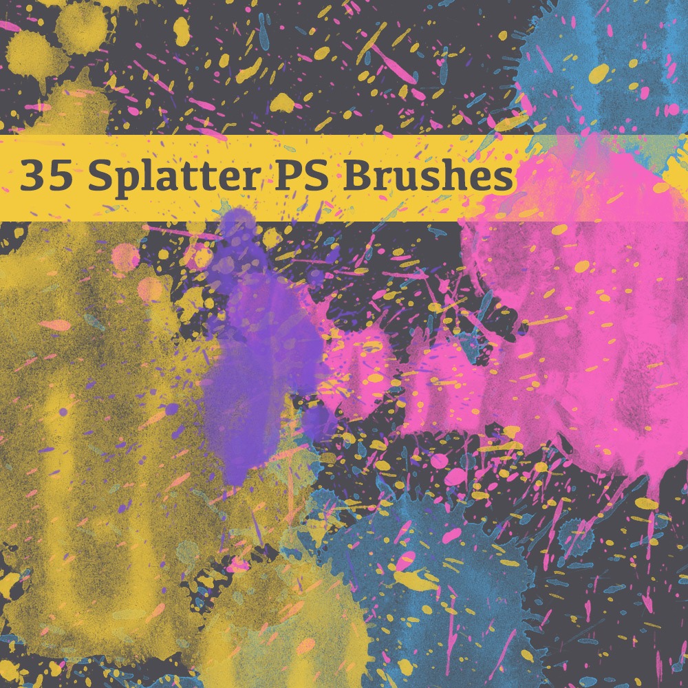 35 Free Splatter Brushes Photoshop brush