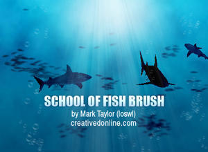 school of fish brush set shape