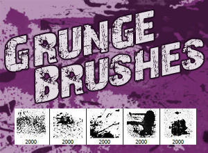 5 Hi-Res Grunge Brushes Photoshop brush