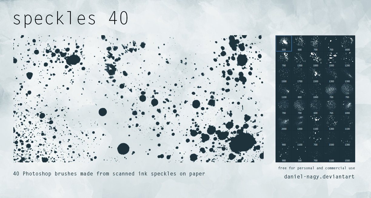 40 Speckles Free PS Brushes Photoshop brush