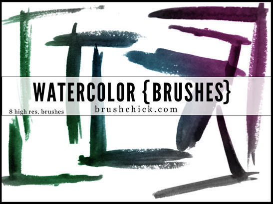 Watercolor Corner Brush Pack Photoshop brush