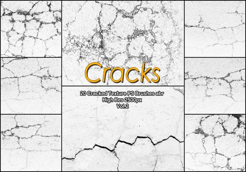 20 cracked concrete ps brushes abr vol