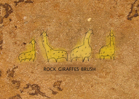 Rock Giraffes Brushes  Photoshop brush