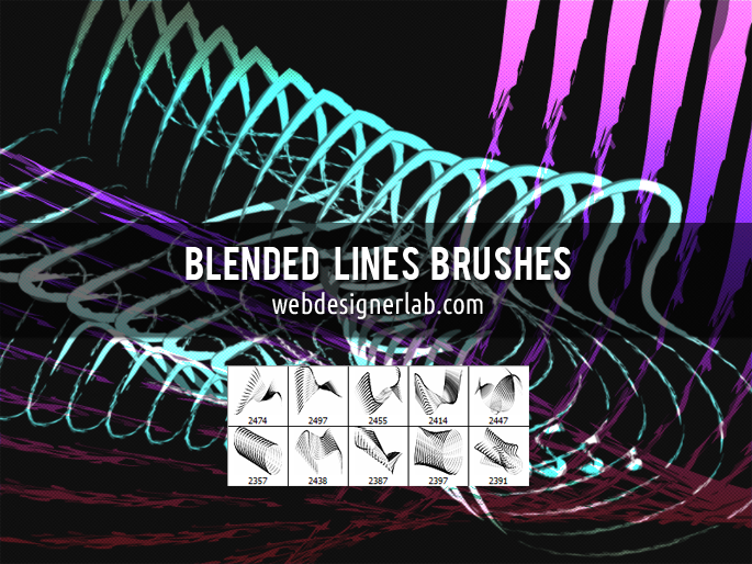 Blended Lines Brushes Photoshop brush