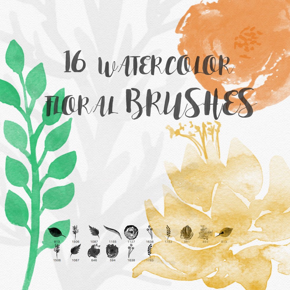 Watercolor Floral Brushes Photoshop brush