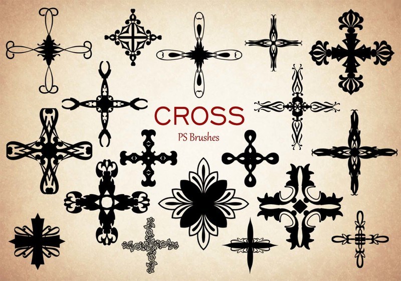 20 Cross PS Brushes abr.Vol.10 Photoshop brush