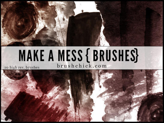 Make a Mess Grunge Brush Pack Photoshop brush