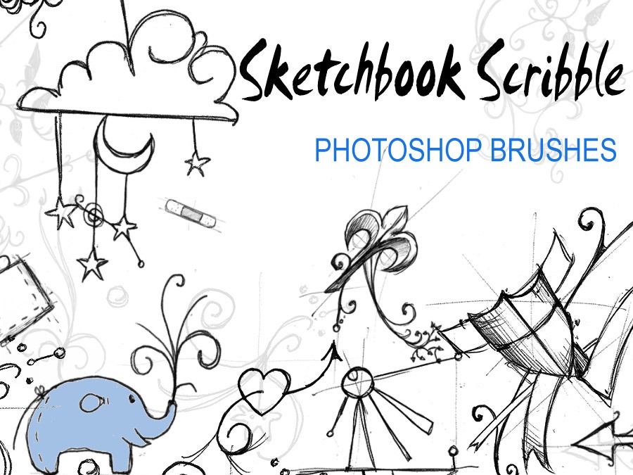Sketchbook Scribble Brushes Photoshop brush