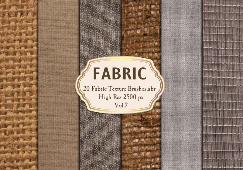 20 Fabric Texture Brushes Vol.7 Photoshop brush
