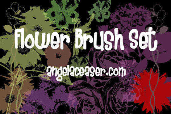 High Resolution Flower Brush Set Photoshop brush