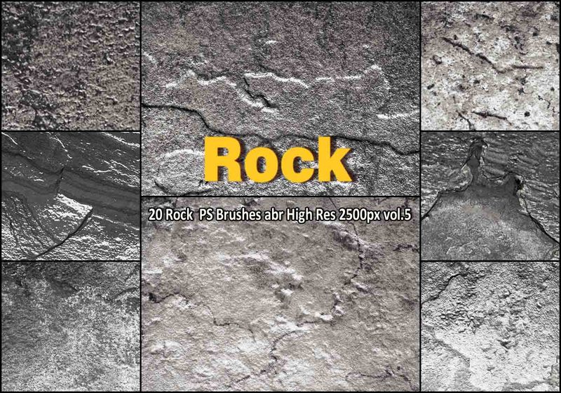 Rock Texture PS Brushes abr  vol.5 Photoshop brush