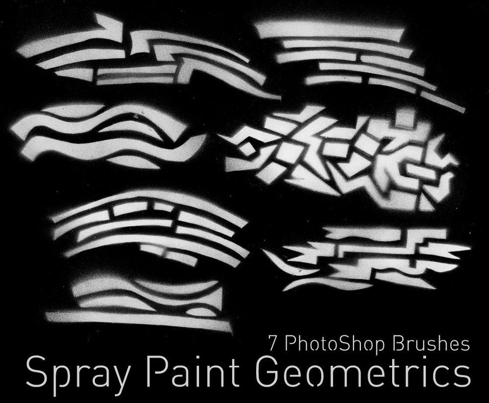Spray Paint Geometrics Photoshop brush
