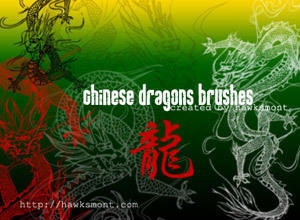 Chinese Dragons Brushes by hawksmont Photoshop brush