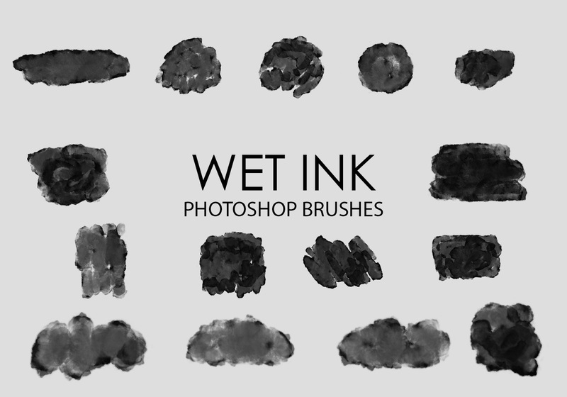 Free Wet Ink Photoshop Brushes 2 Photoshop brush