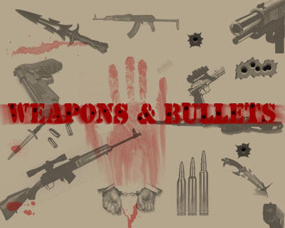 Weapons & Bullets Photoshop brush