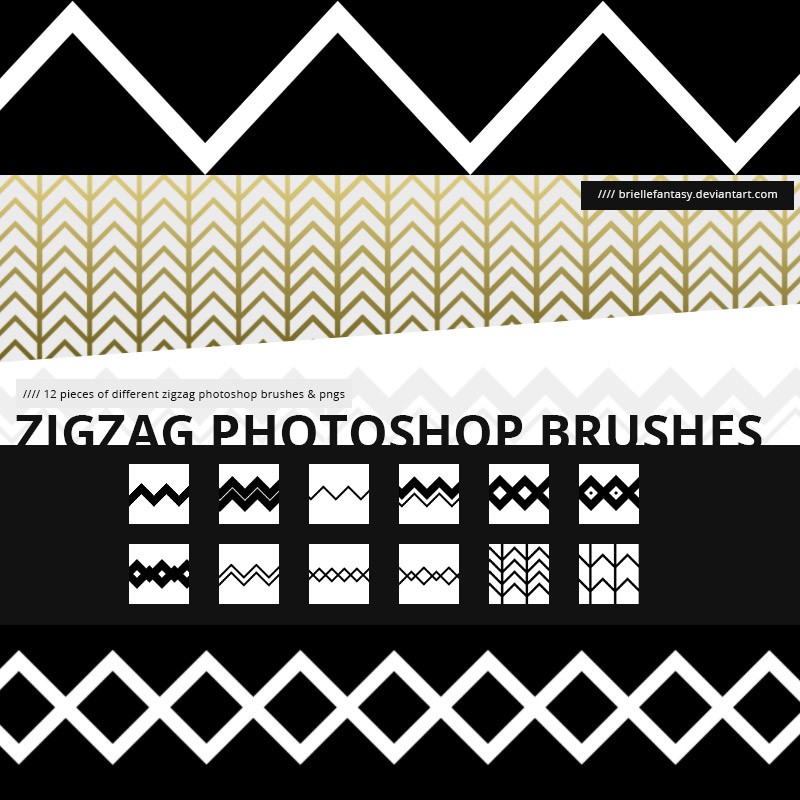 Zigzag Brushes Photoshop brush