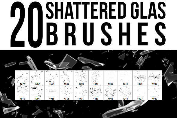 Shattered Glass Brushes Photoshop brush