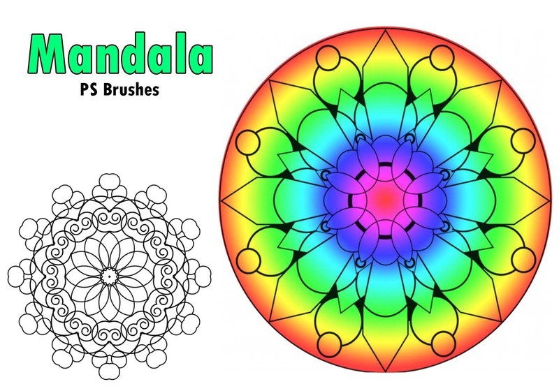 20 Mandala PS Brushes abr. vol.2 Photoshop brush