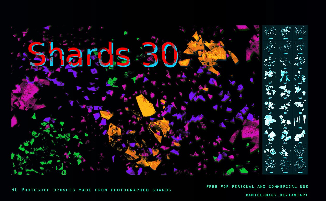 30 shards brushes abstract photoshop
