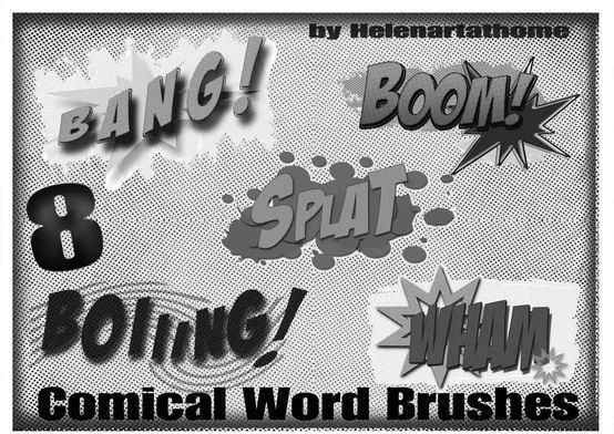 Comical Word Brushes Photoshop brush