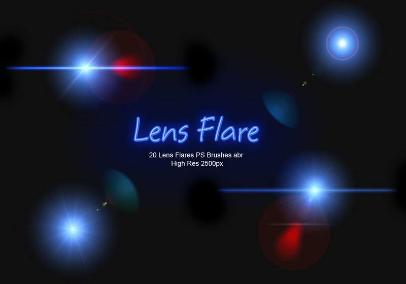 20 Lens Flares PS Brushes abr vol.5 Photoshop brush