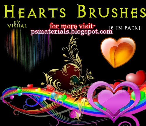 Hearts Photoshop brush