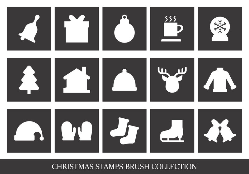 Christmas Stamp Brush Collection Photoshop brush