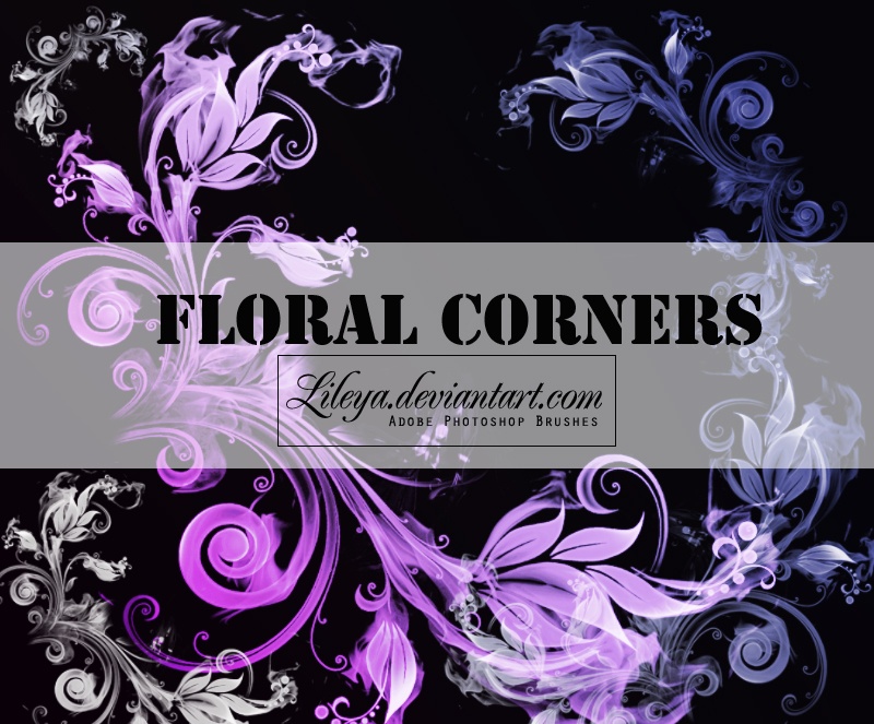 Floral Corners Photoshop brush