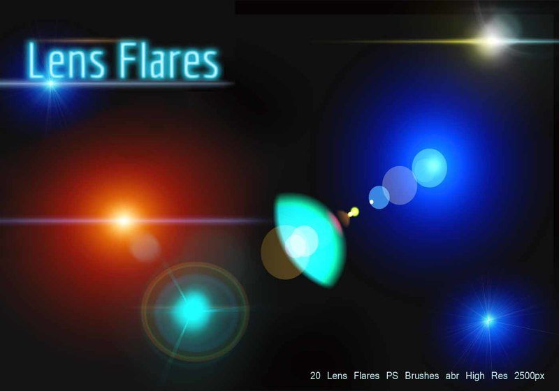 lens flares ps brushes abr light