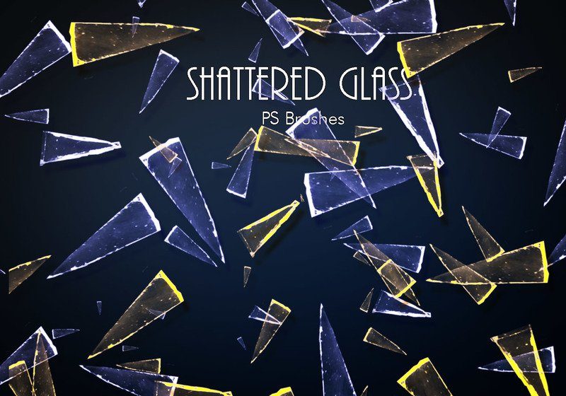 20 Shattered Glass PS Brushes abr.vol.7 Photoshop brush